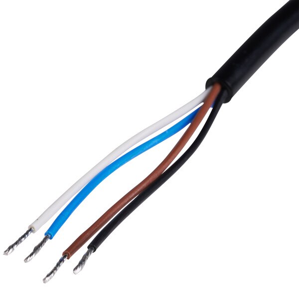 close-up of the wire leads end